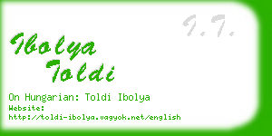 ibolya toldi business card